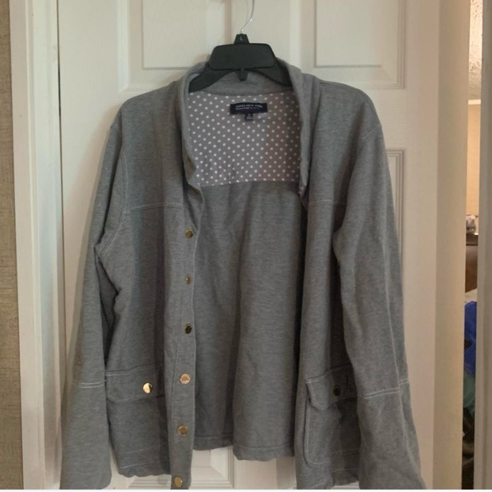 Gray Button-Up Jacket - image 1